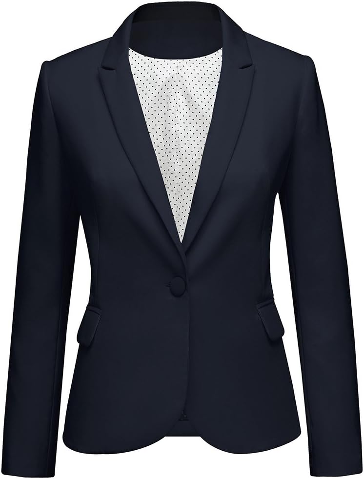luvamiaWomen's Long Sleeve Formal Notch Lapel Button Down Blazer Pockets Jacket