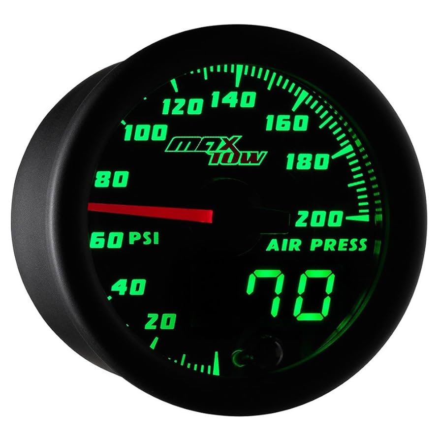 Amazon.com: MaxTow Double Vision 200 PSI Air Pressure Gauge