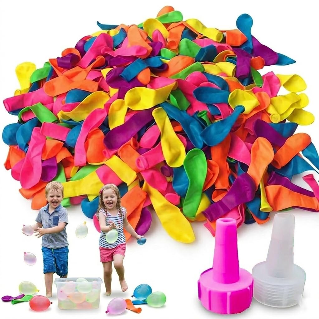 1000 Pack Water Balloons with Refill Kits, Bulk Latex Water Bomb Balloons for Summer Fun Fight Games, Outdoor WaterToys for Kids and Adults, Colorful Splash Balls for Pool Party Backyard Beach