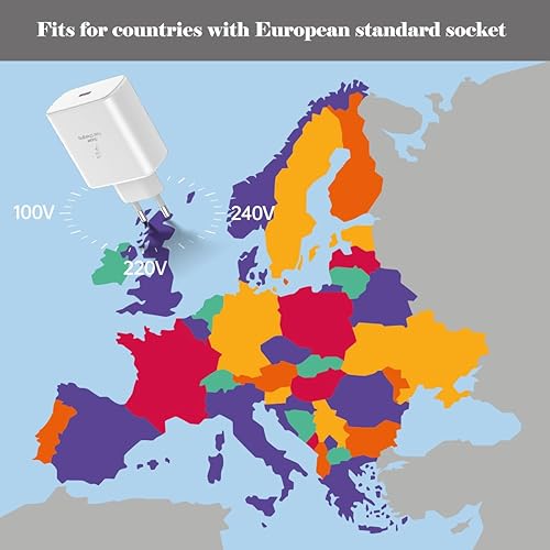 Miniatura 3 de 45 W Europa Super Fast Charger Europeo Travel Plug Adaptador para Samsung Galaxy S23 S22 S21 Ultra Plus iPhone MacBook iPad UE Adaptador de