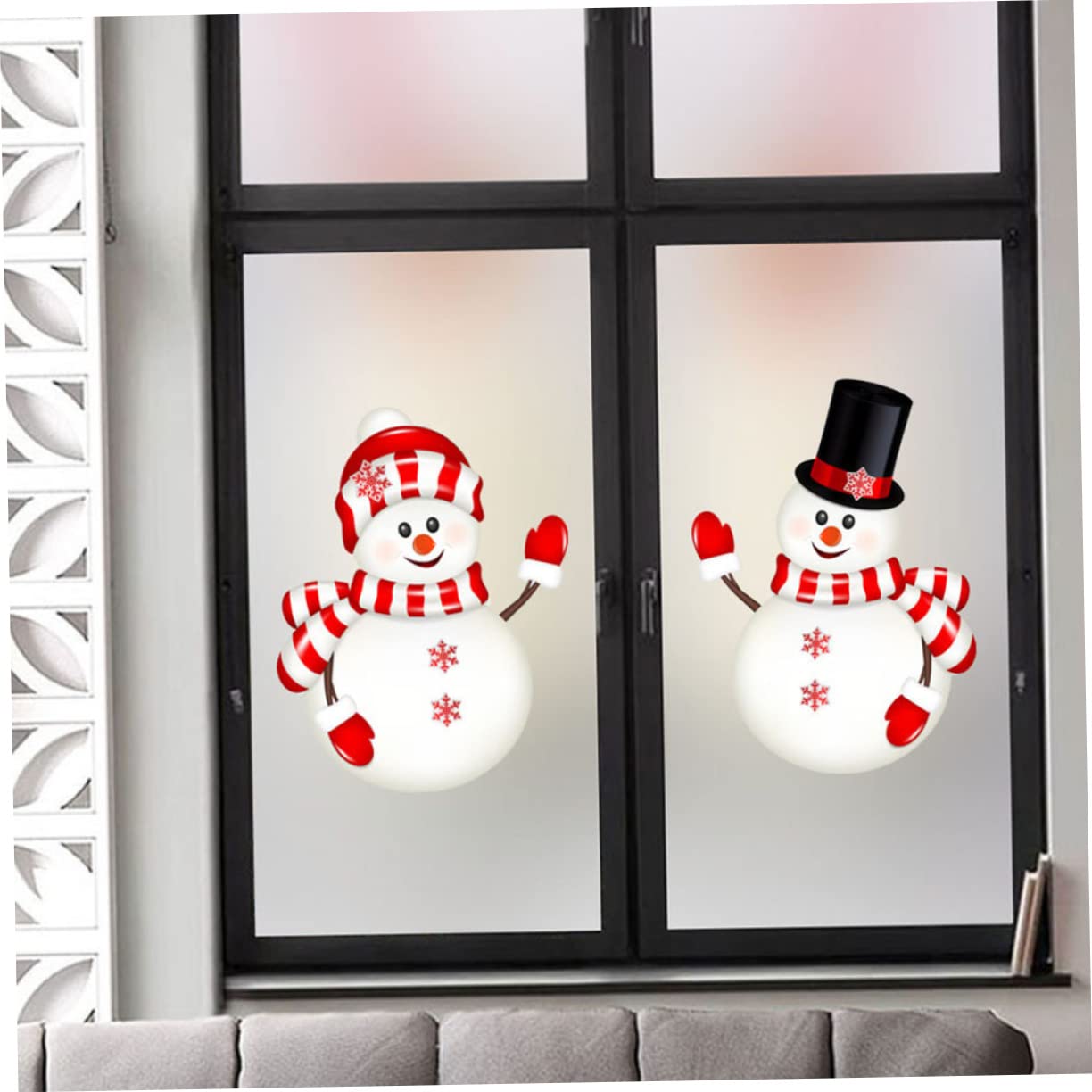 Cabilock 10hojas Pegatinas De Adorables Para Ventanas De Calcomanías Navideñas Reutilizables De Pvc Decoración Festiva Para Puertas y Ventanas