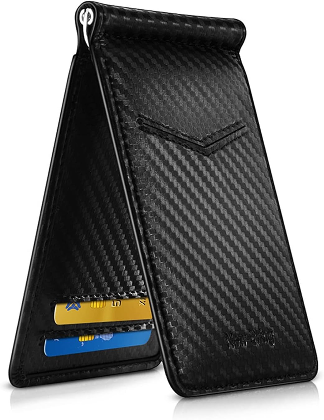 Amazon.co.jp REELAK 2021 新カーボンファイバー Rfid カードバッグメンズ超薄型マネークリップ財布マルチカード運転