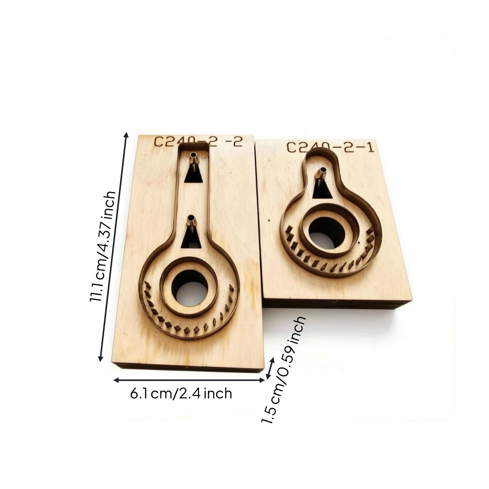 Fus per Cinturino Portachiavi | Duraturo, Legno per Pelle, Multiuso, Laboratorio di Artigianato