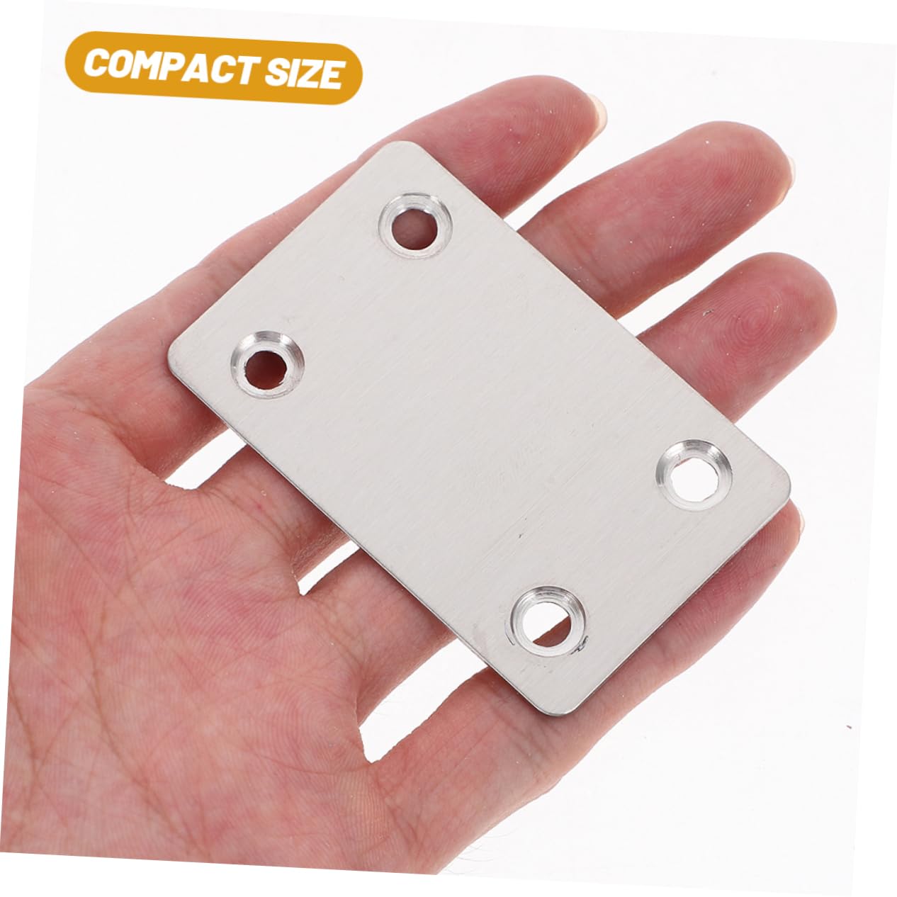 CIYODO 30pcs Stainless Steel Flat Plate Straight Bracket for Furniture Wood Fixing Brackets Metal Plate Holes