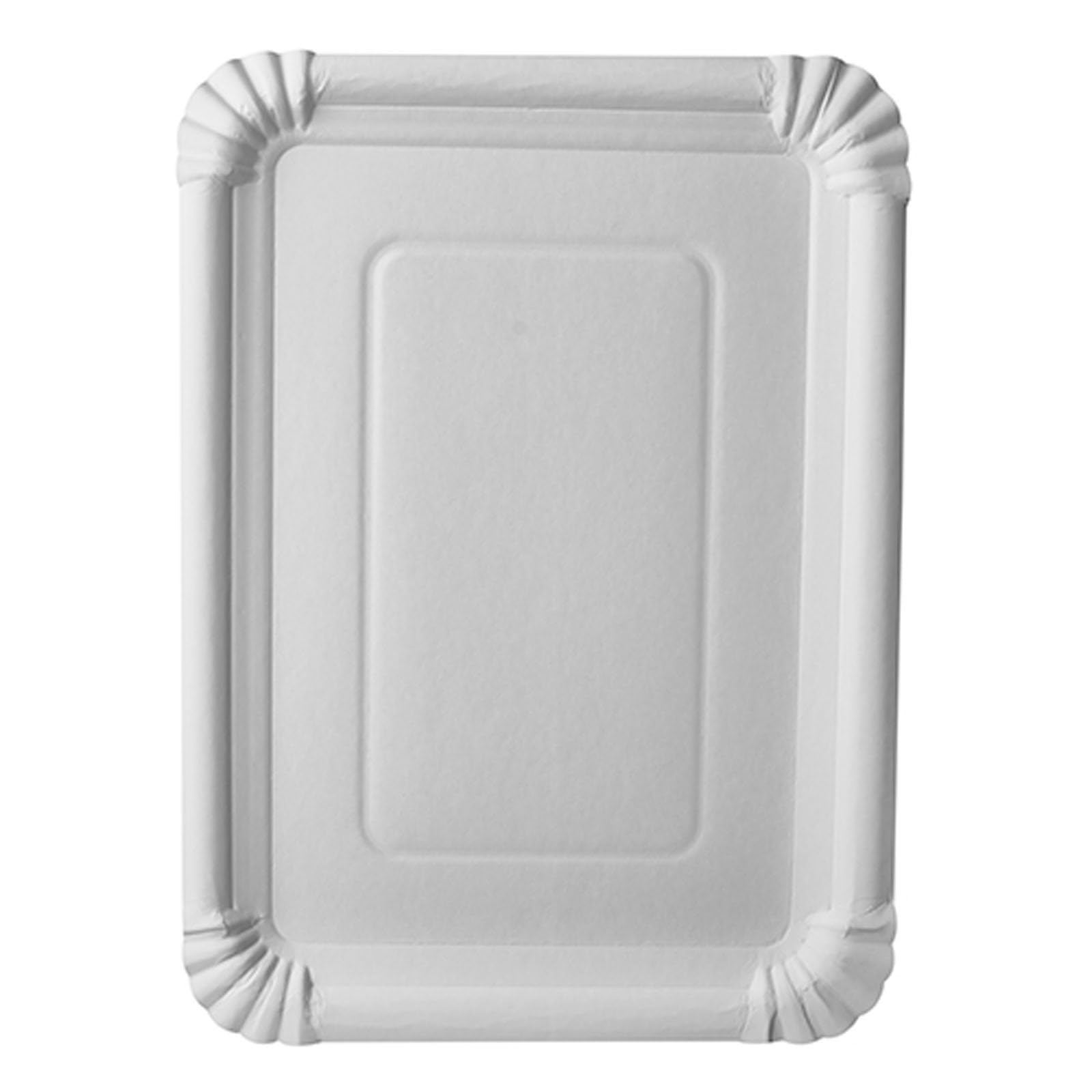 Platos de cartón de la torta de plato 250 pcs "Pure" cuadrado de 21,5 x 29 cm de colour blanco