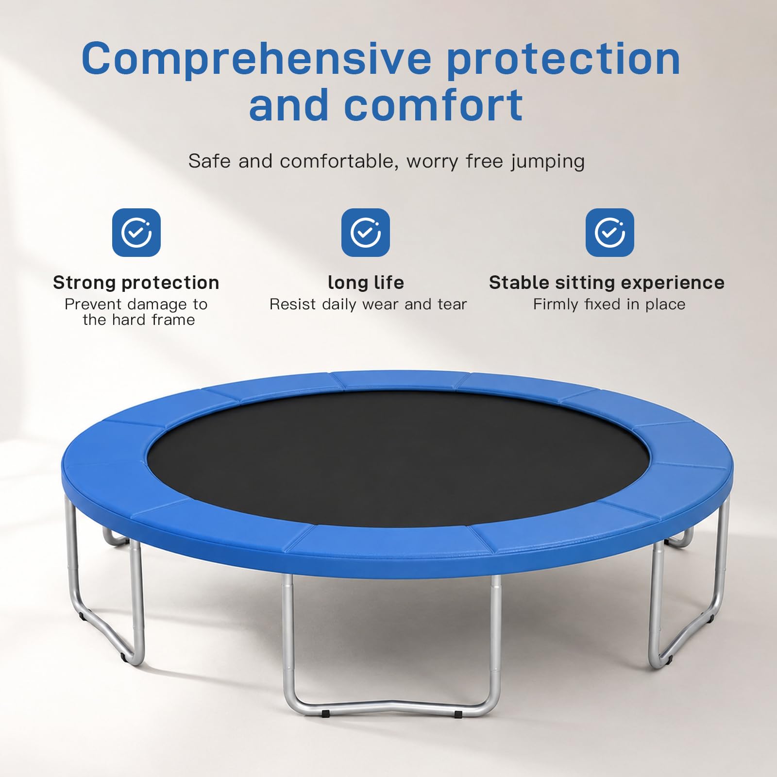 Osłona krawędzi trampoliny, bardzo gruba osłona trampoliny, odporna na promieniowanie UV, odporna na rozerwanie, do trampoliny fitness
