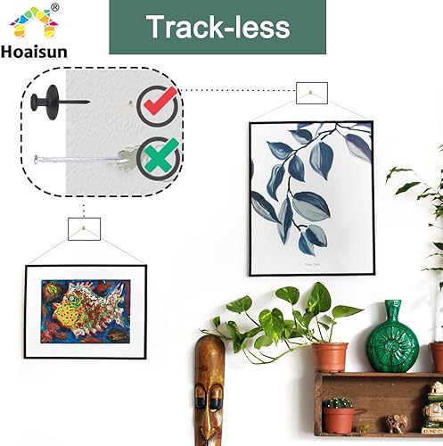 Miniatura 4 de Juego de 60 uñas para colgar cuadros de doble cabeza, tachuelas para el pulgar para colgar en la pared, pasadores resistentes, ganchos para colgar