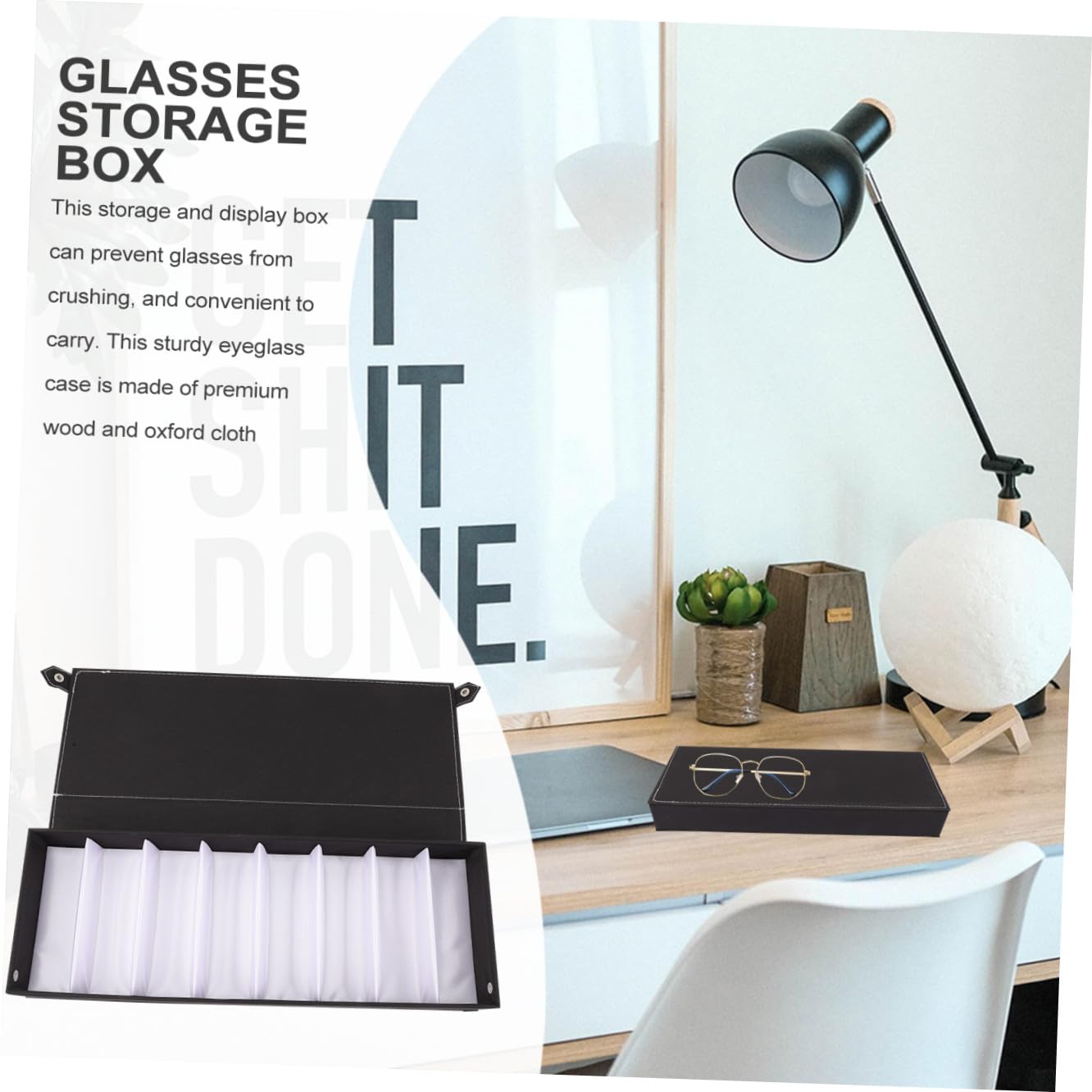 Hochwertige Brillenaufbewahrungsbox mit Fächern Eleganter Sonnenbrillen Organizer für Damen und Herren Staubdichtes Design für Stilvolle Präsentation und Praktische Nutzung
