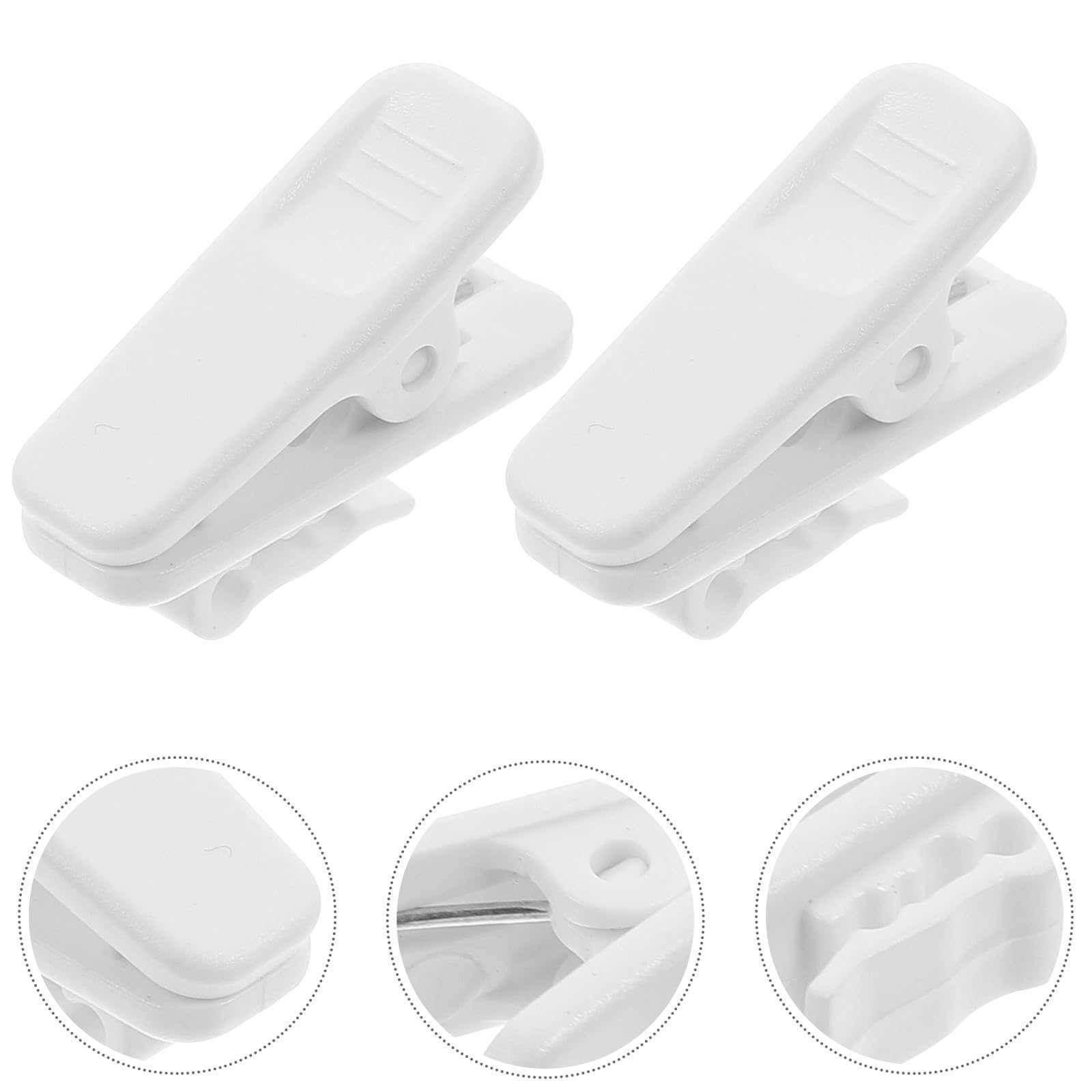 Didiseaon 10 Piezas Clips para Cables de Auriculares Organizador de Cables para Auriculares Plástico Blanco para Ropa Diseño Simple