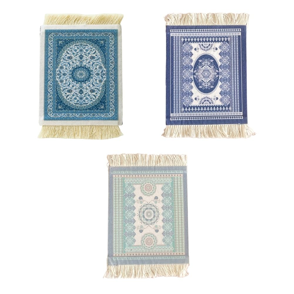 CTRLZS Mini Persian Woven Coasters Carpet Pattern Coaster Dining Table Decoration Technology B