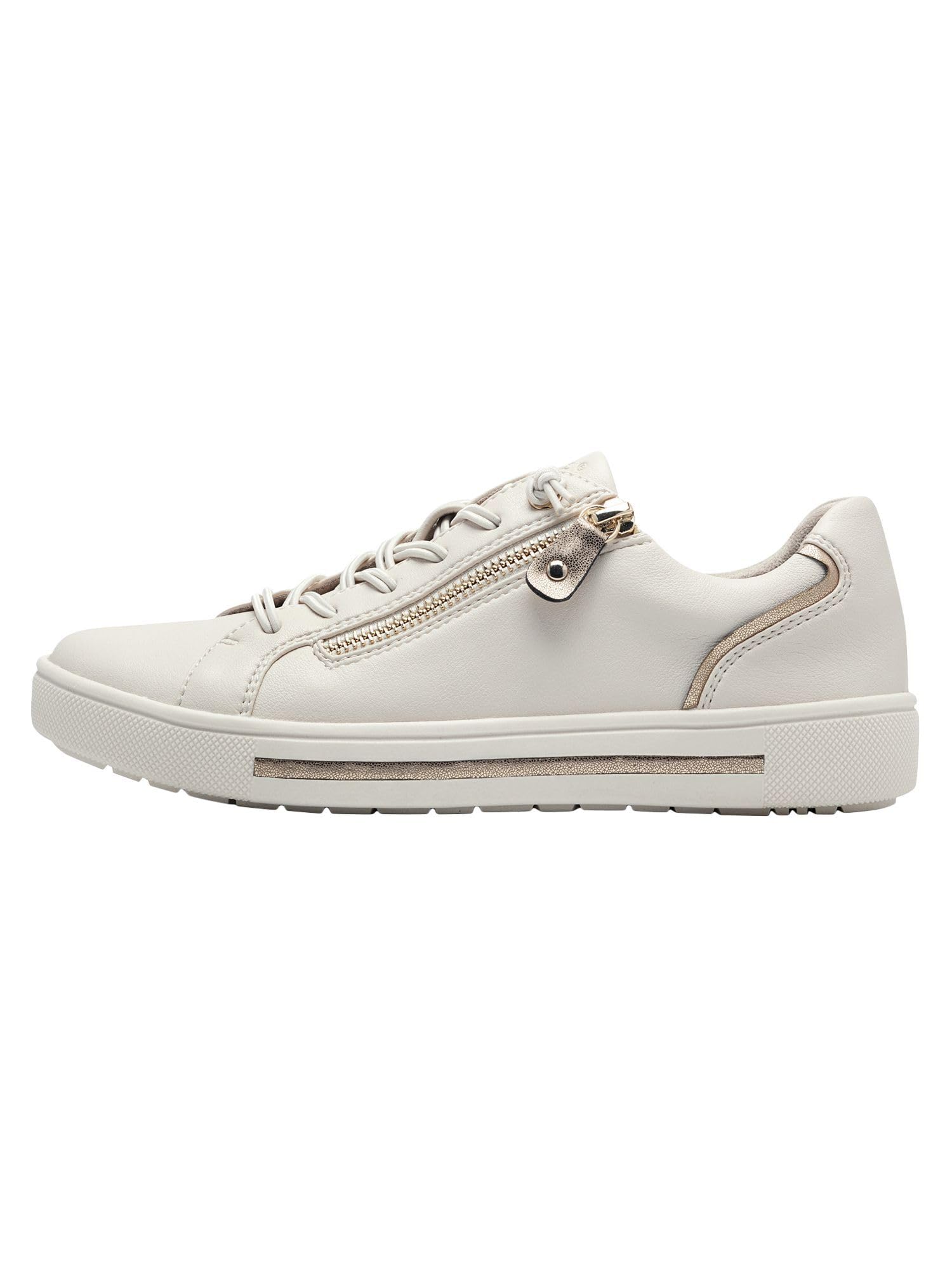 Jana Women's 8-23660-42 Sneaker, Beige/Gold, 6 UK