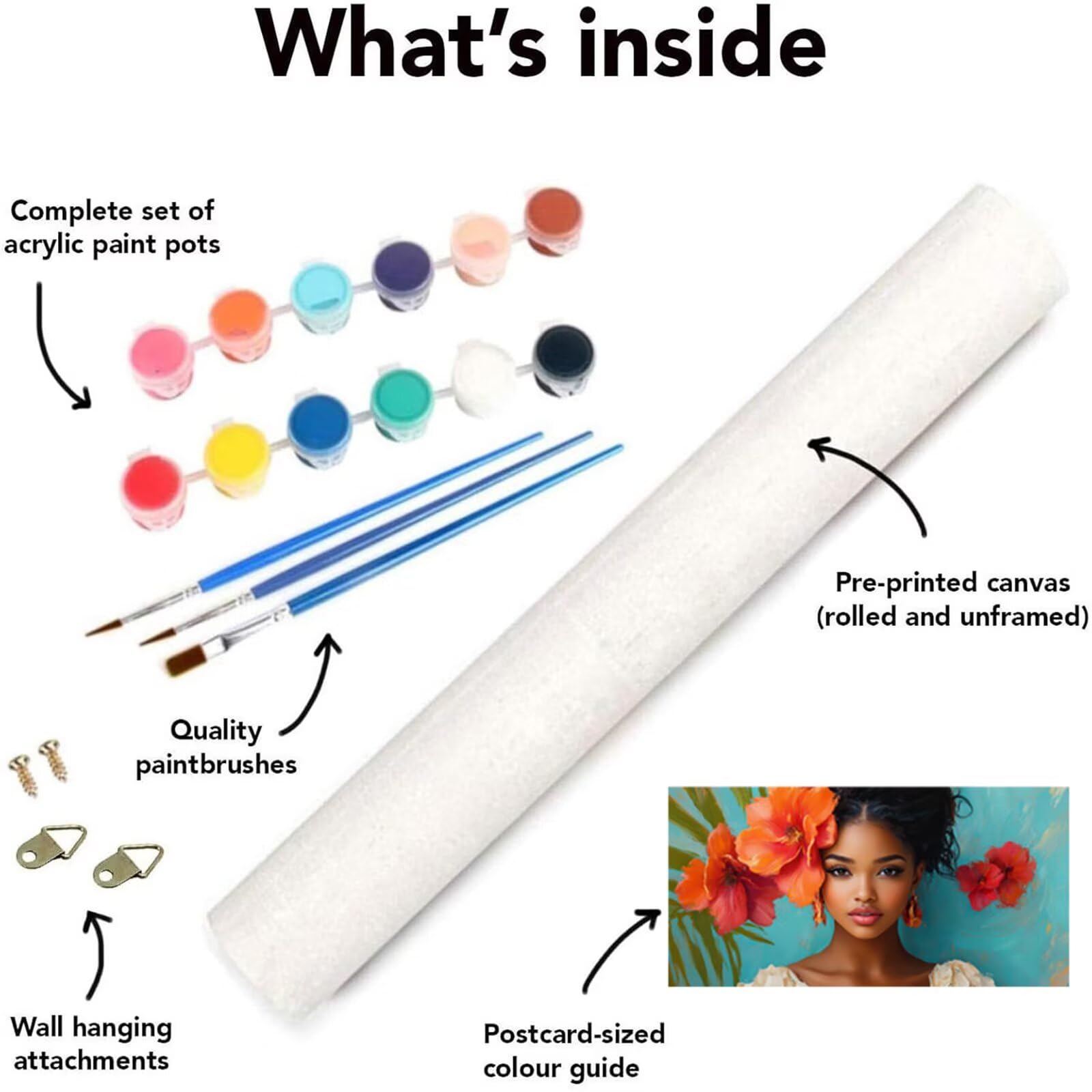 kobieta Malowanie według numerów dla dorosłych, DIY Malowanie według numerów dla dorosłych, kwiat Paint By Numbers Adult Obraz olejny na płótnie z pędzlami Pigment Akryl, Dekoracja ścienna do domu 60