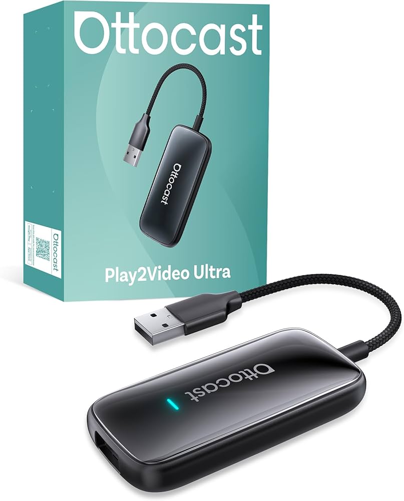 OTTOCAST Play2Video Ultra 2025 Upgrade Wireless CarPlay Android