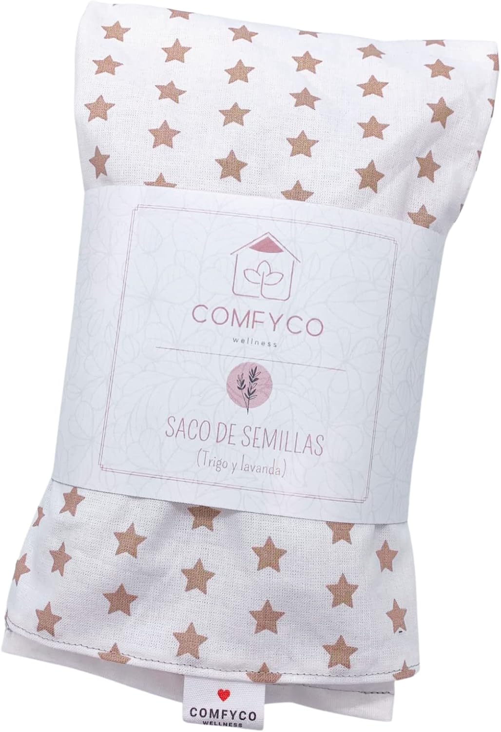 Saco térmico de semillas para microondas con funda lavable-Bolsa de semillas microondas para cervicales - Saquito semillas de trigo y lavanda -Calentador de cama-Calienta cuna
