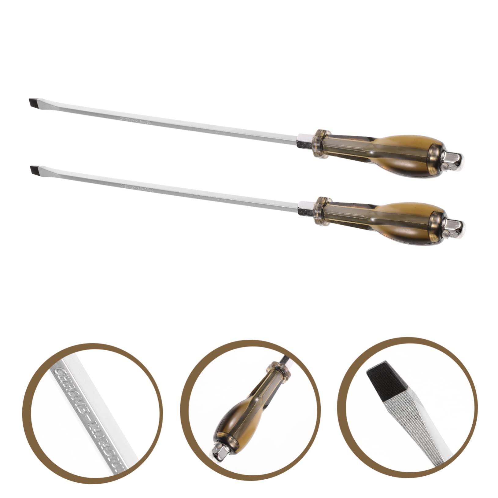 NUOBESTY 2 Set Cacciavite Magnetico Angolato Cacciavite A Cricchetto Cacciaviti Testa Piatta Avvitatore Di Famiglia Acciaio Cromo Vanadio Silver 2 Pezzi * 2