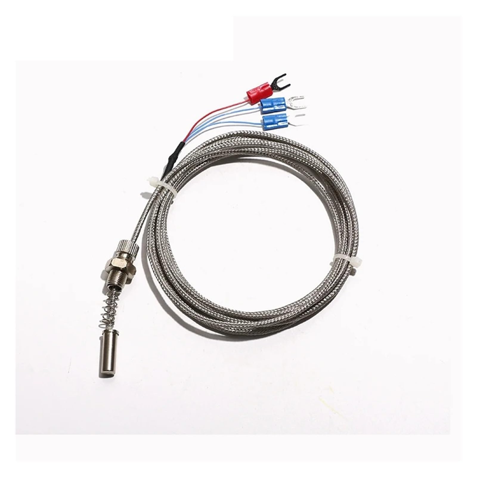 Termopar tipo K, Resistencia de WZPM-201 PT100 Sensor termopar RTD extremo M8 * 0,75mm/M10 1mm longitud del Cable rosca,5 M-5M 1 ud(M10x1,5M Cable Length)
