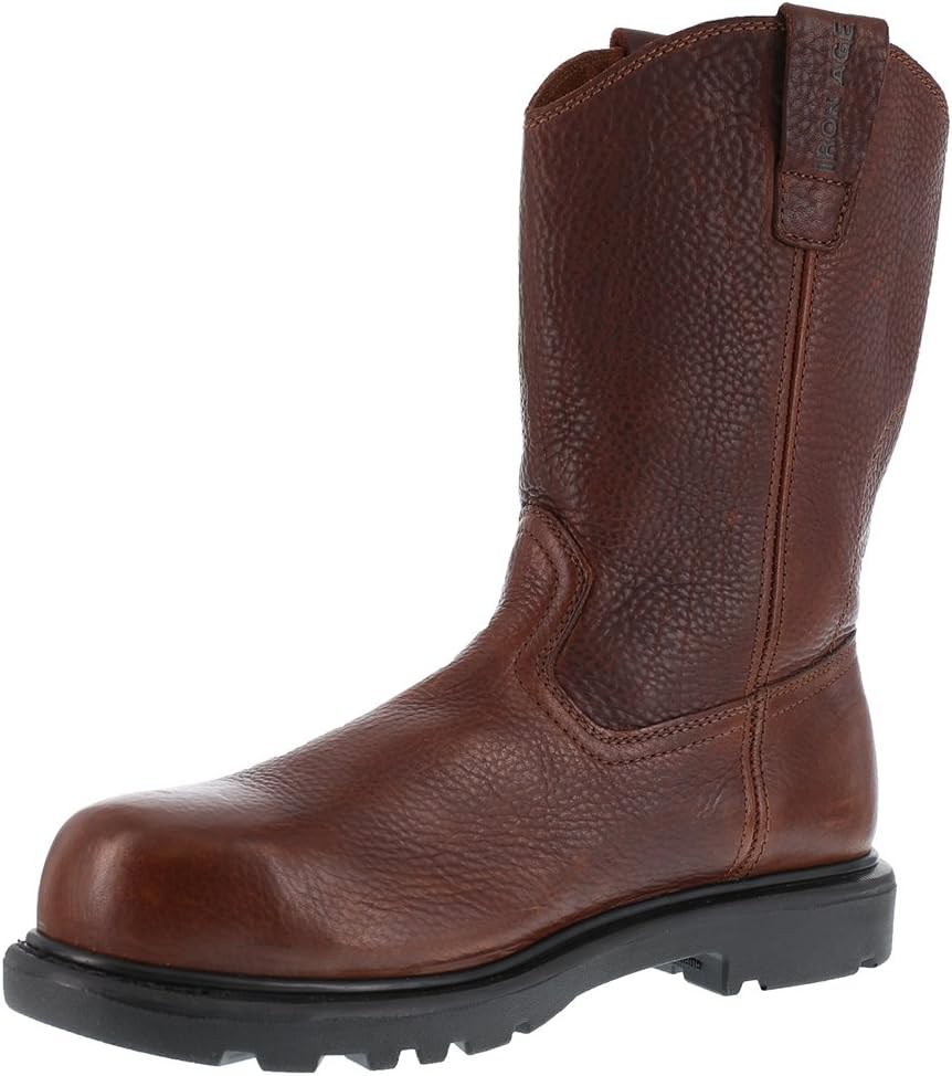 Iron Age Hauler Ia0194 Composite Toe 11in Pull On Safety Boot Brown - 10 Medium