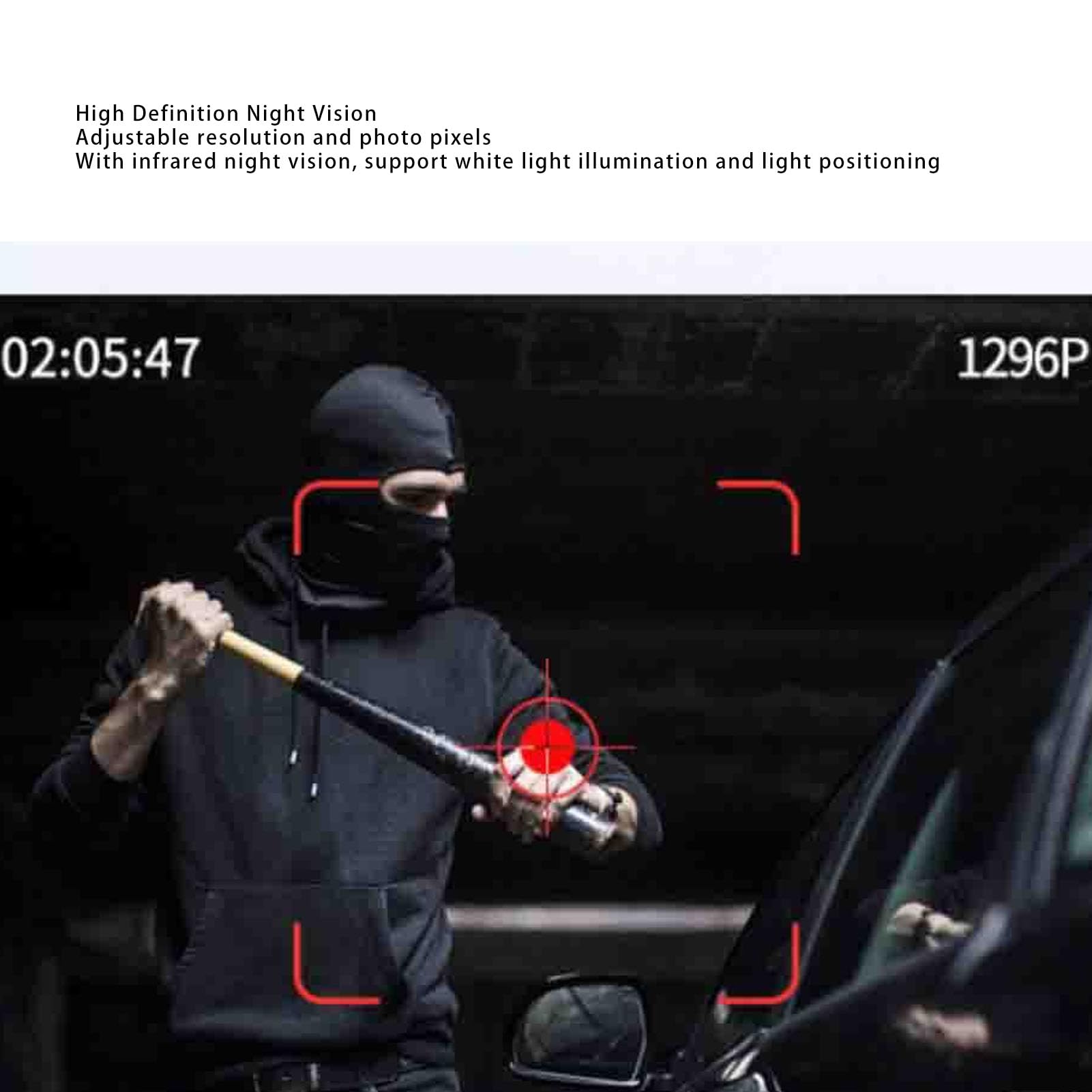 VBESTLIFE Telecamera per il Corpo della Polizia HD 1296P, Fotocamera Indossata Dal Corpo Impermeabile, Fotocamera Portatile Indossabile con Registrazione Audio Video, Visione Notturna, per