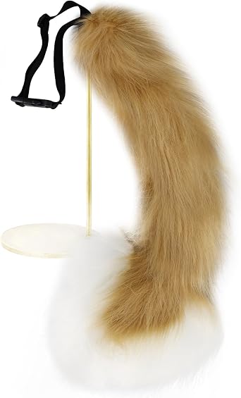 HAOAN Plush Faux Fur Animal Tails Furry Costume Tail for Halloween Cosplay Christmas Party