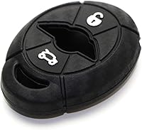 Vista 5 de iJDMTOY Funda para llavero de silicona suave con patrón de fibra de carbono compatible con MINI Cooper MK1 R50 R52 R53 llave de hoja de 3 botones