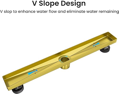 Miniatura 2 de EXF Desagüe lineal de ducha de 12 pulgadas, color negro mate con brida ABS, rejilla reversible de inserción de azulejos, drenaje de piso de ducha