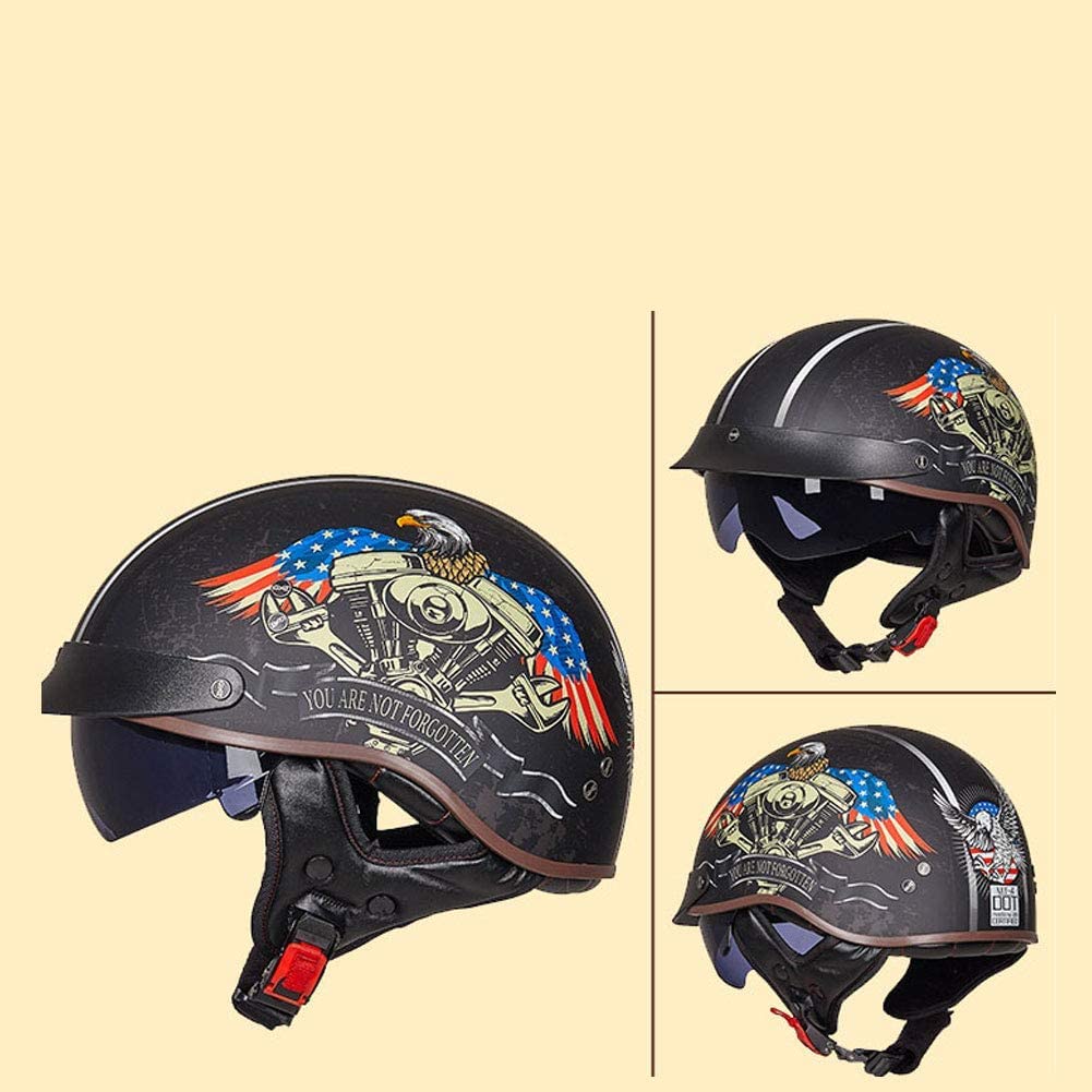 Bluetooth Motorradhelm Mit ECE, Jethelm Retro Halbschalenhelm