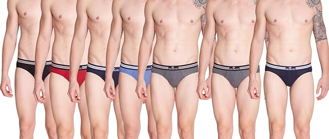 Dollar Bigboss Mens Cotton J-Class Grando Regular Solid Trunks (Pack of 7) (MJBR-10-R2_Assorted_S/80cm) at Rs. 449