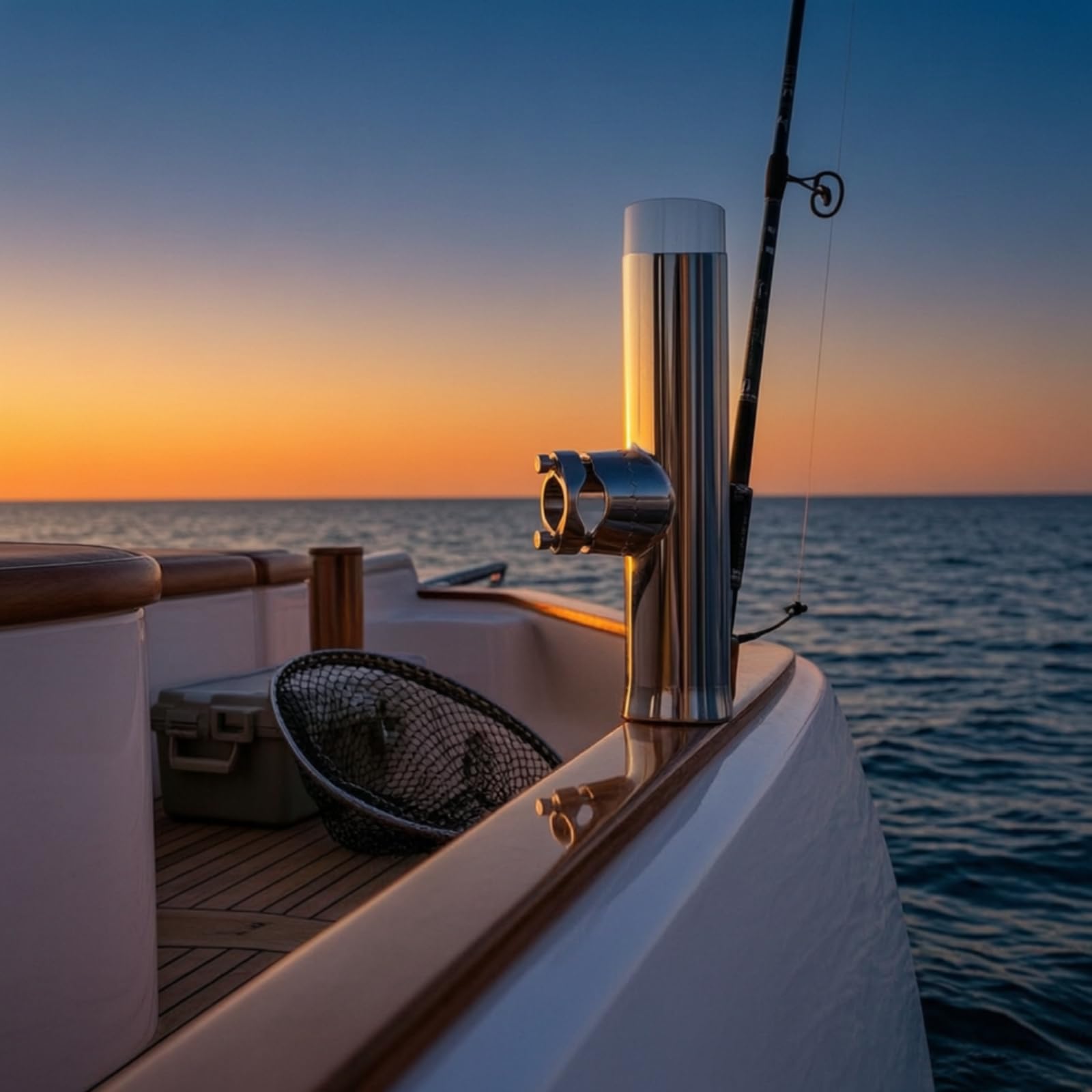 Portacanna da Barca Robusto Supporto | Resistente Ruggine, Regolabile, Portacanna con Morsetto, per Yacht, Pescatori