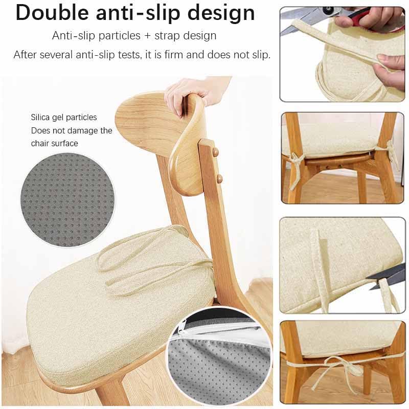 YWQJL Coussin Chaise Galette De Chaise, Coussins De Chaise D'Intã Rieur, Ovale Galette Chaises Intérieur Antidérapante Fonde, Campagnarde Coussin pour Chaise Salle À Manger(Q,40 * 38 * 33(5cm
