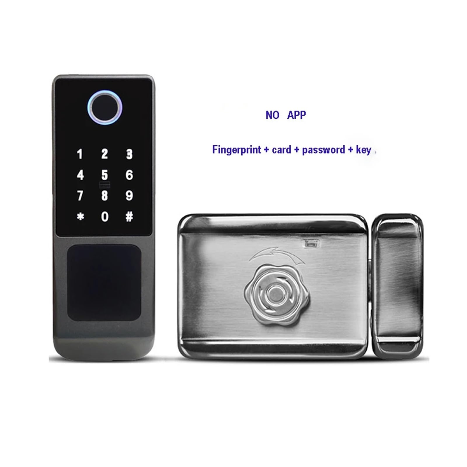 Serrure intelligente, Serrure Électronique Numérique For Porte De Jardin, Étanche, Avec Application Et Wi-Fi, Double Face, Empreinte Digitale, Carte À Code Verrouillage Par(A-1)