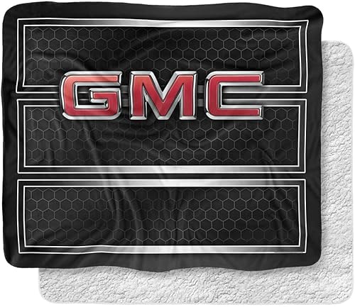 GMC - Manta de 50 x 60 pulgadas con parrilla frontal sedosa al tacto Sherpa en la parte trasera súper suave