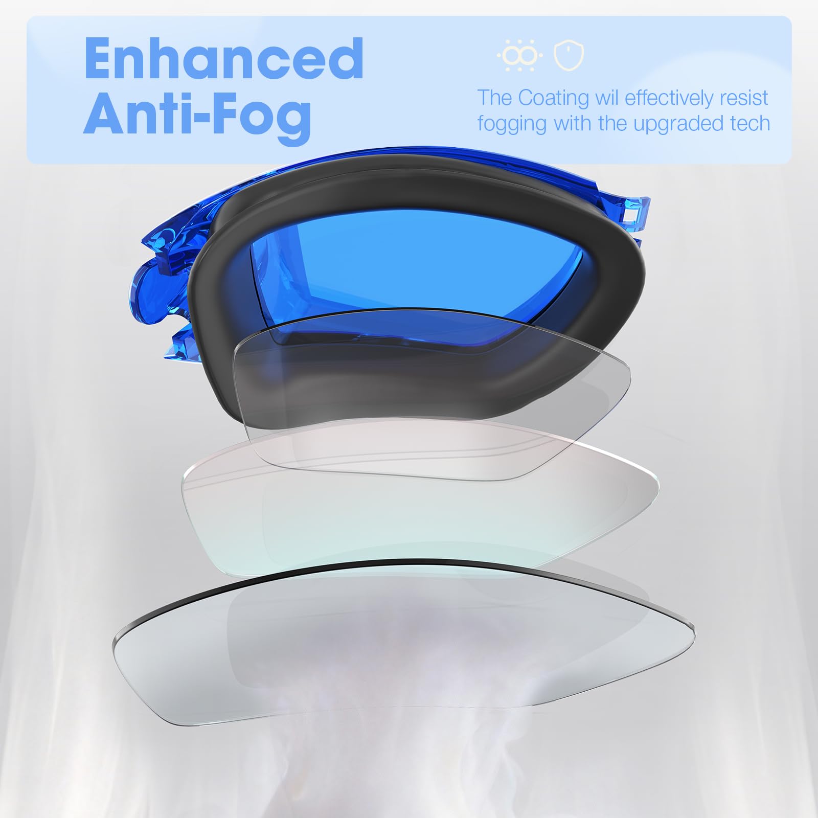 MAMBAOUT Gafas de natación, paquete de 2 gafas de natación antivaho, sin fugas, protección UV para hombres, mujeres, adultos y jóvenes