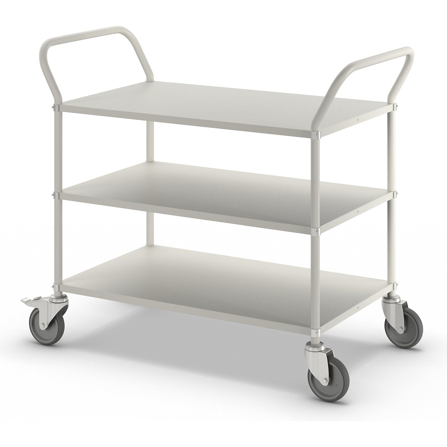 leichter Carrellino | vassoio carrello con 3 ripiani in metallo grande 125 mm girevole gest ell ruote