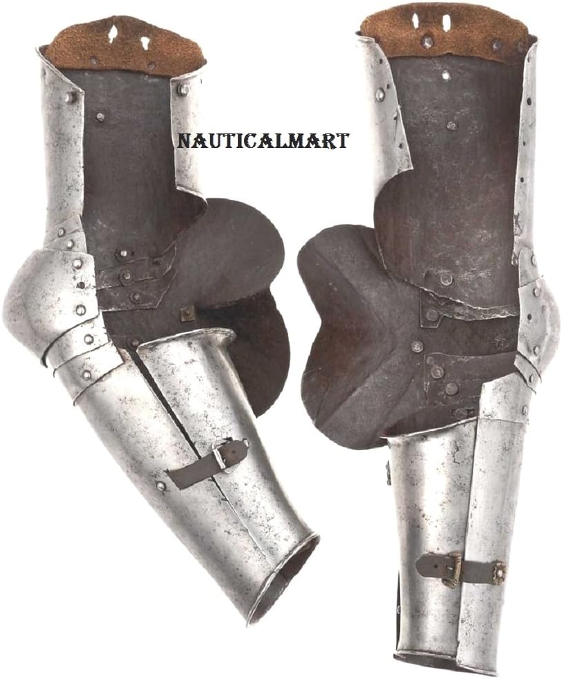 NauticalMart Medieval North Italian Gothic Leg Armor Circa 1430-40 Silver