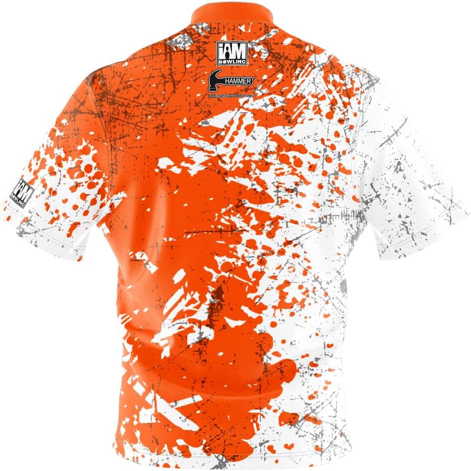 Logo Infusion I AM Bowling Jersey Short Sleeve Sash Collar 2221-HM Made in USA Hammer