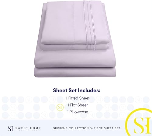 Miniatura 4 de Juego de sábanas extrasuaves de tamaño individual, ropa de cama transpirable y lujosa con correas elásticas integradas para las esquinas, colección