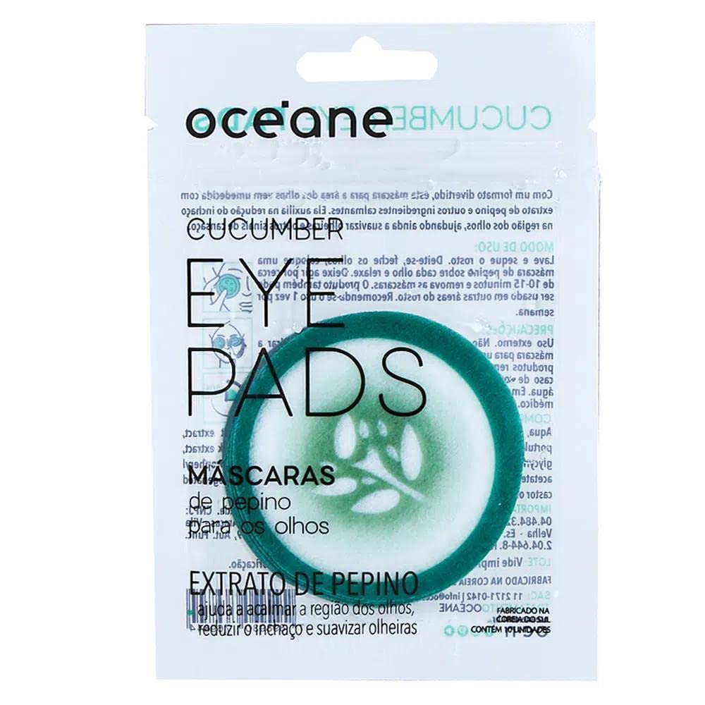 Océane Máscara para Olhos de Pepino - Cucumber Eye Pads 10un