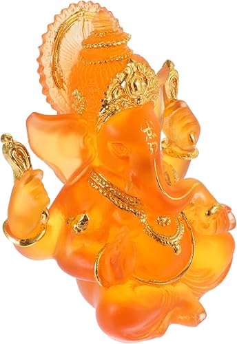 FOMIYES Decoración para el hogar, estatua de Ganesha, estatua de bendición hindú, Dios, Señor, Ganapati, ídolo, Feng Shui, elefante, escultura de
