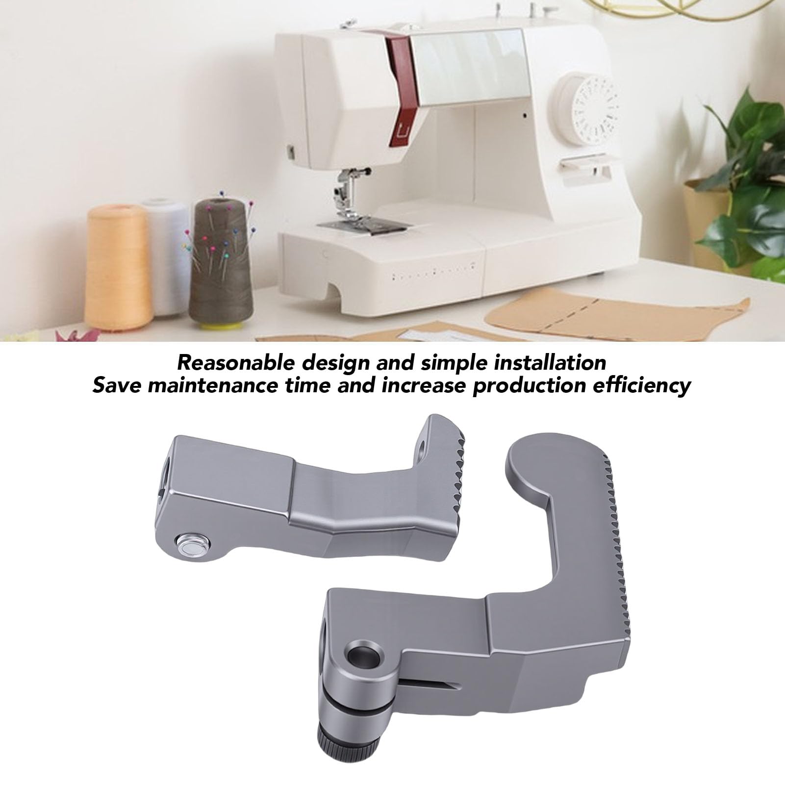 Generic Juego de prensatelas para máquina de coser de acero inoxidable, pies interiores y exteriores, piezas de repuesto para máquina de borde de colchón 5625