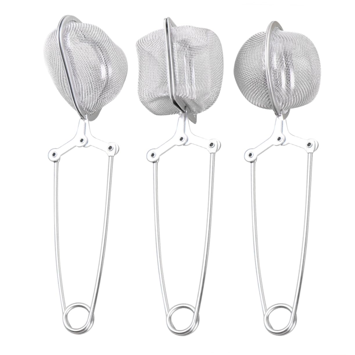 OKUMEYR 3pcs Stainless Steel Tea Strainer Mesh Filters Handles for Loose Leaf Tea Herbs Spices Stainless Steel for Kitchen Use