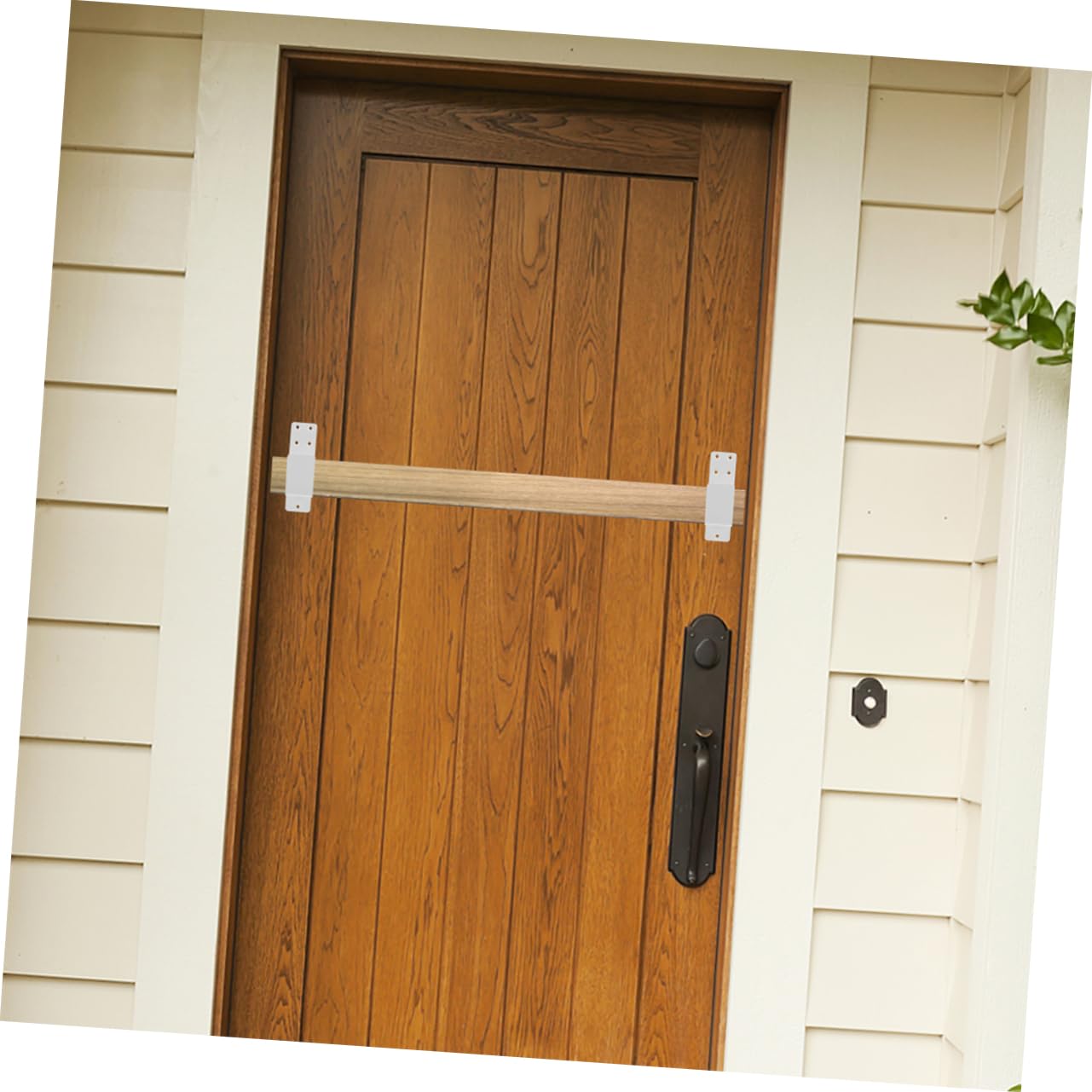 Support de Barre de Sécurité Porte en Acier Blanc, Lot 4 Pièces | Design en U Épaissi, Maintien Stable, pour Portail de Jardin et Entrée Avant