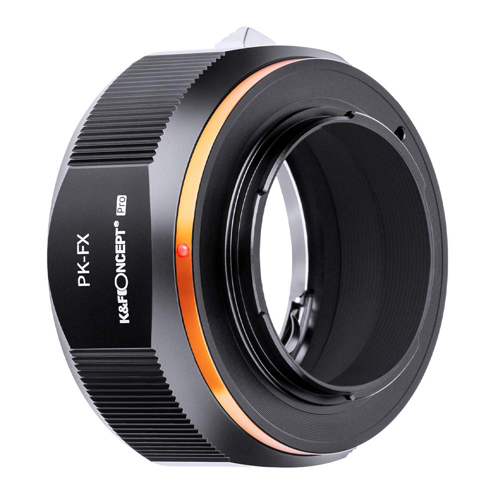 K&F CONCEPT Adaptador de Objetivo P/K-FX,Anillo Adaptador de Cámara Lente Compatible con Objetivos Pentax PK/K Mount a Cuerpo de Cámara Cámara Fujifilm Fuji X-Serie
