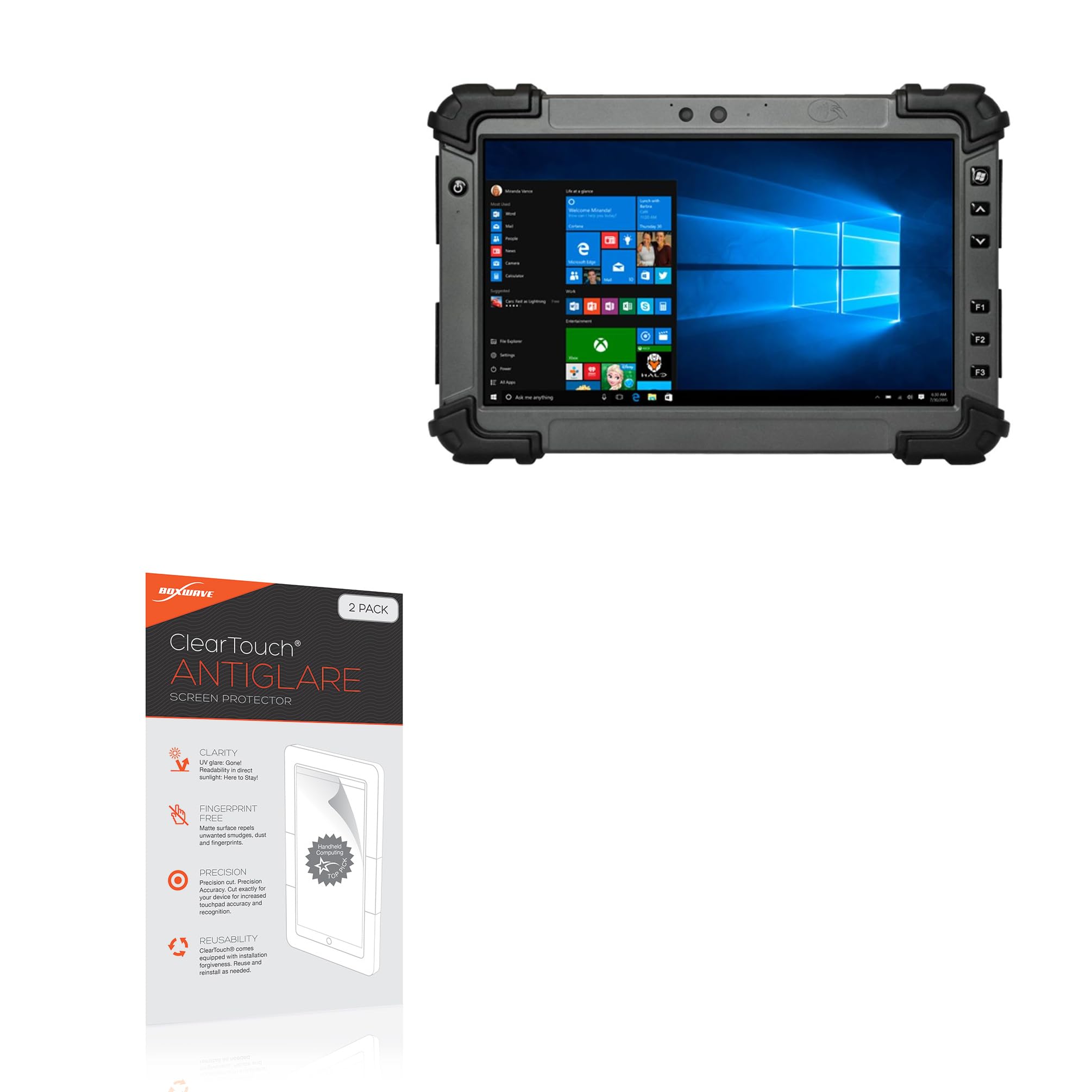 BoxWave Screen Protector Compatible With AAEON RTC-1200 - ClearTouch Anti-Glare (2-Pack), Anti-Fingerprint Matte Film Skin