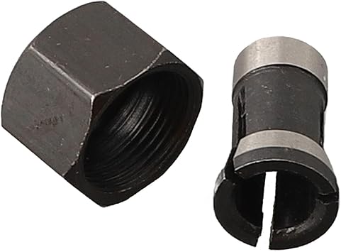 M15 Screw Nut Plus Collet Chuck Kit For Electric Router Trimming And Engraving Machines With 6mm 6.35mm 8mm Capacity Black Color8mm