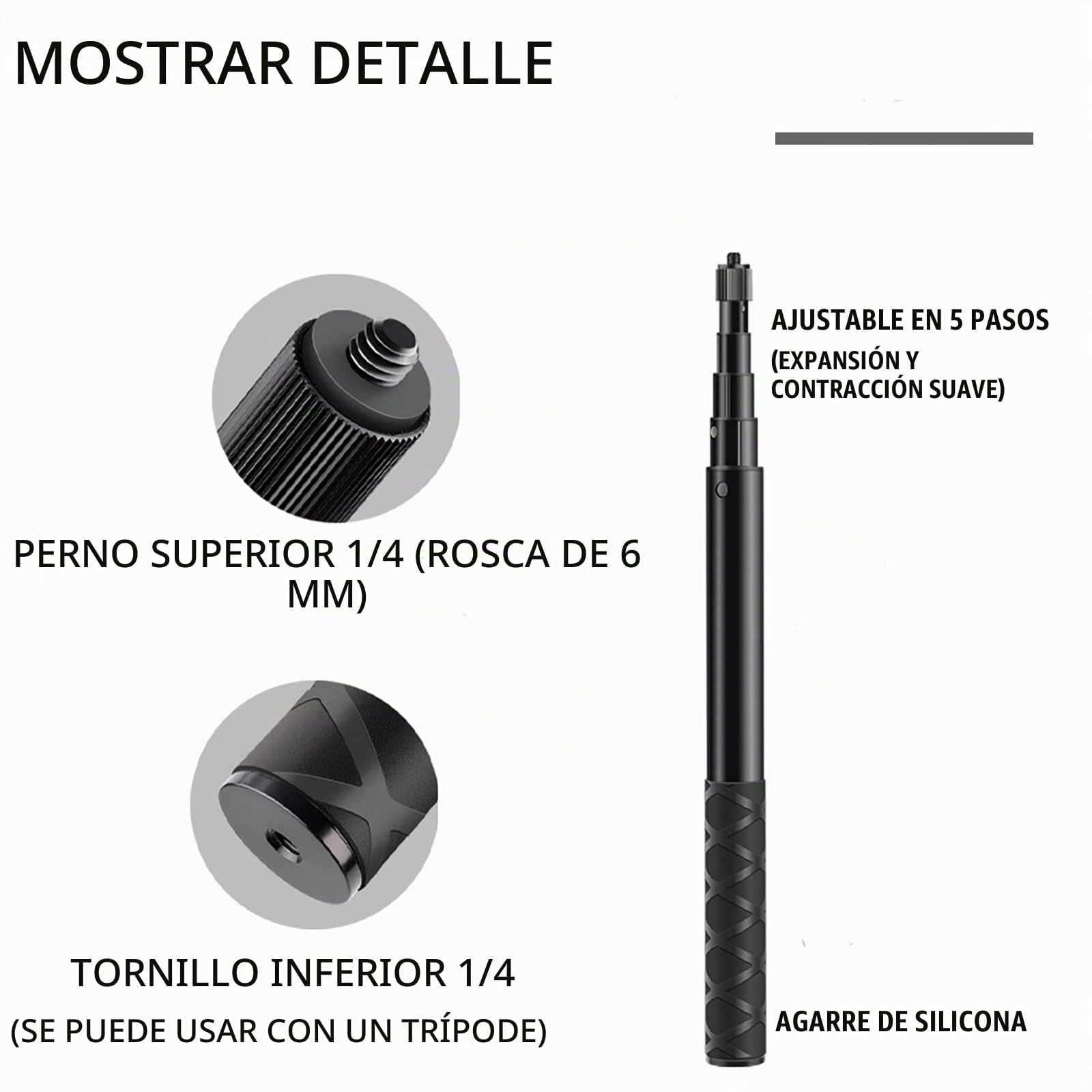 NEWFUN Soporte Camara, Soporte de Ventosa para Coche Kit, Kit Montaje Coche Triple Ventosa, 112 cm Selfie-Stick, Saugnapfhalterung für Dachkamera, Dritte Person Autohalterung für Insta360/Gopro
