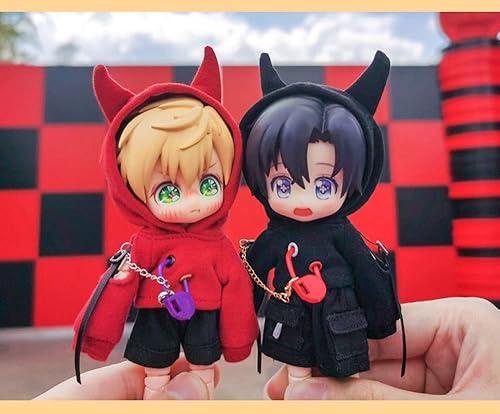 Miniatura 3 de BJD Clothes - Sudadera con capucha para Ob11, Molly, GSC, 112 Bjd, ropa de muñeca, accesorios para muñecas, juguetes (negro)