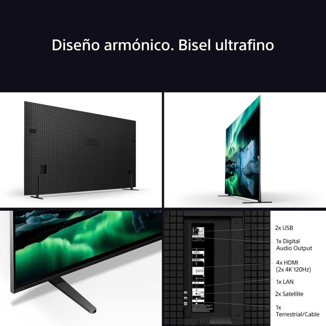 Sony BRAVIA 8 OLED 77" – Televisor 4K HDR con Dolby Vision Atmos, IMAX Enhanced y Procesador Cognitive XR, Google TV, 120Hz, Ideal para Cine y Gaming con PS5 – Negro