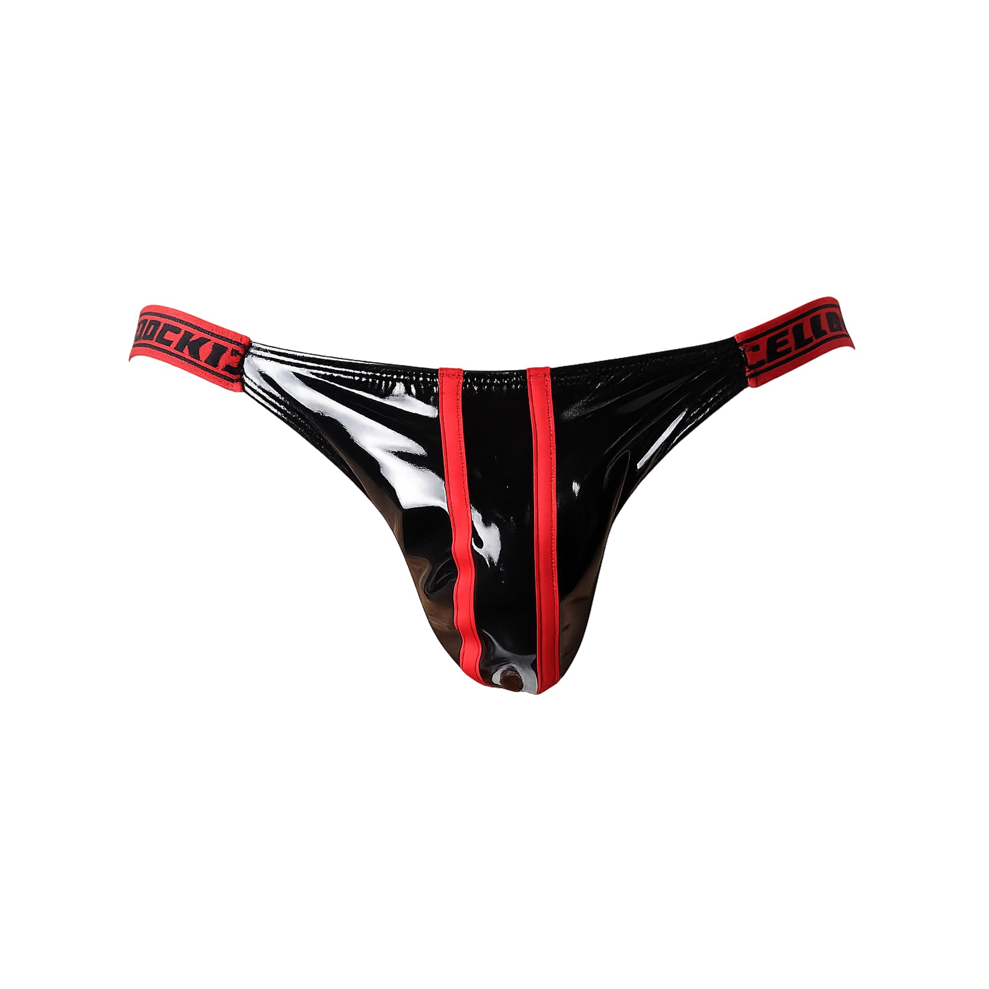 Cellblock 13 Men's Red - Jockstrap Underwear - Black Chrome Jock Brief - 1X Size S