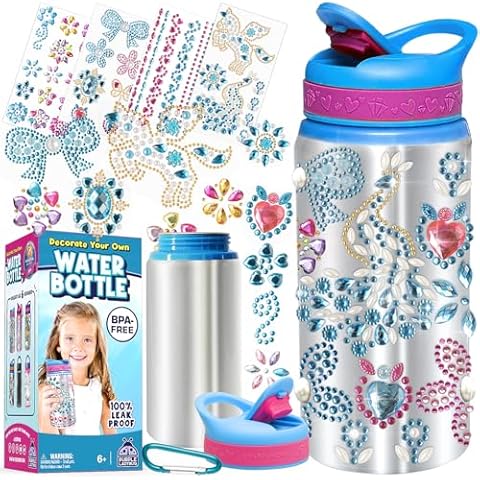 PURPLE LADYBUG Decorate Your Own Water Bottle for Girls - Great Gift for Girls, Fun DIY Crafts Activity, & Birthday Gifts Ideas - 6 Year Old Girl Birthday Gift, Girls Gifts Age 6-8 Cover