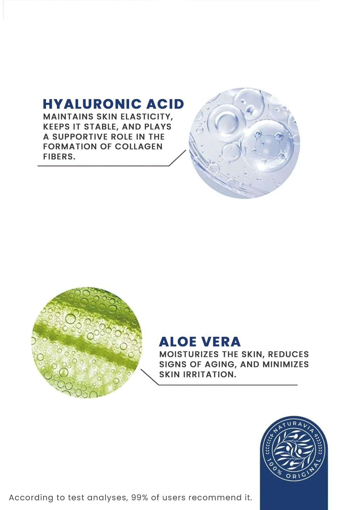 NATURAVIA COSMETICS Hyalüronik Asit Serum - Yoğun Nem ve Gençleştirici Etki Uzman Cilt Bakımı